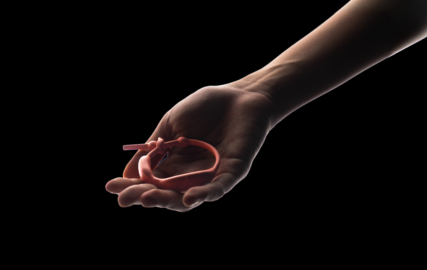 child device in hand