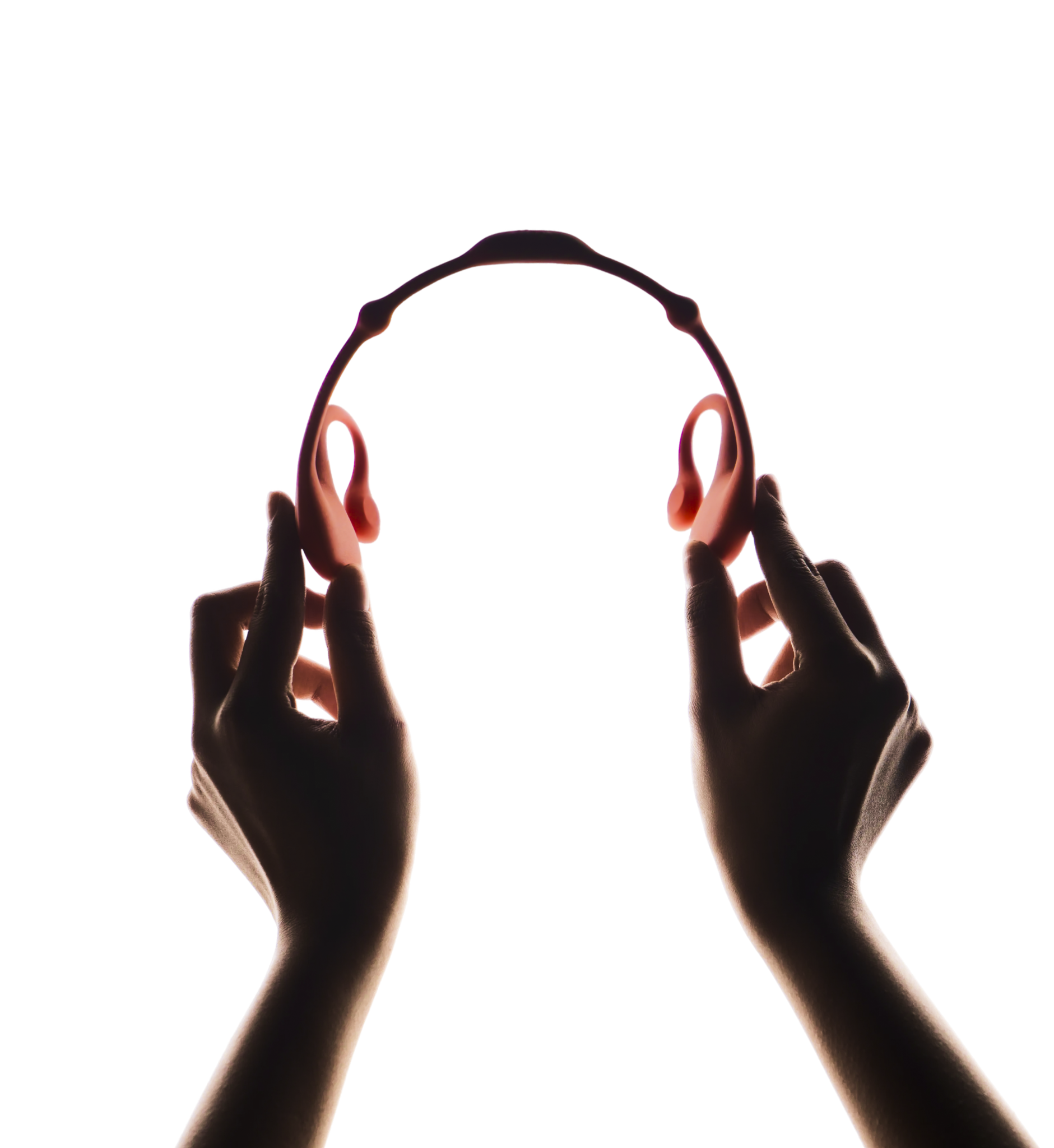Parent device held by hands
